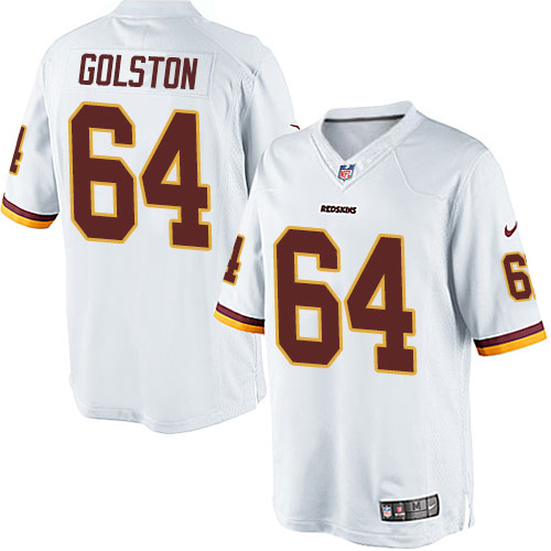 Youth Elite Kedric Golston Nike Jersey White Road - #64 NFL Washington Redskins